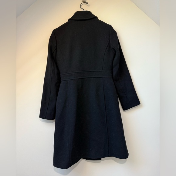 J Crew Wool-blend lady day coat Black Size 0 XS Gold Buttons NWT! - Picture 5 of 10